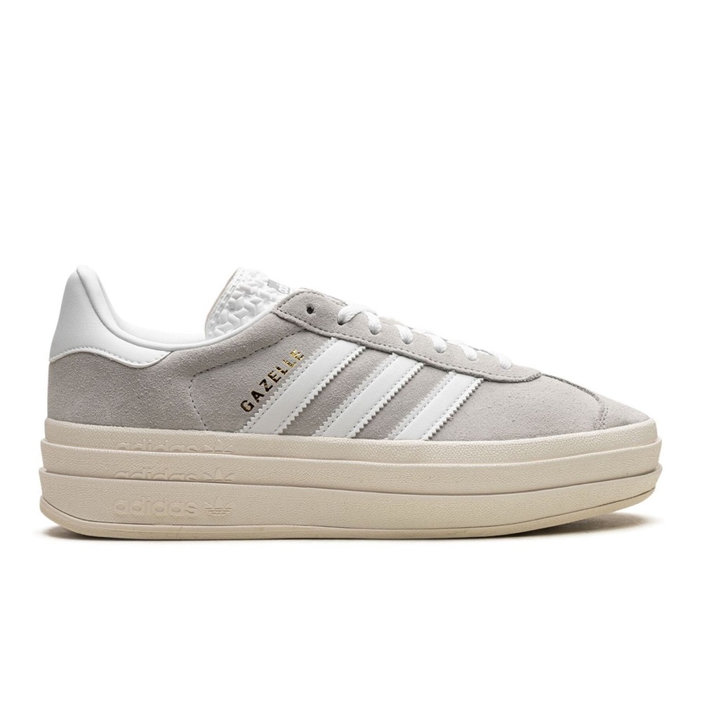 Womens adidas Gazelle Bold Athletic Shoe - Grey / White